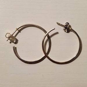 Delicate silver hoops